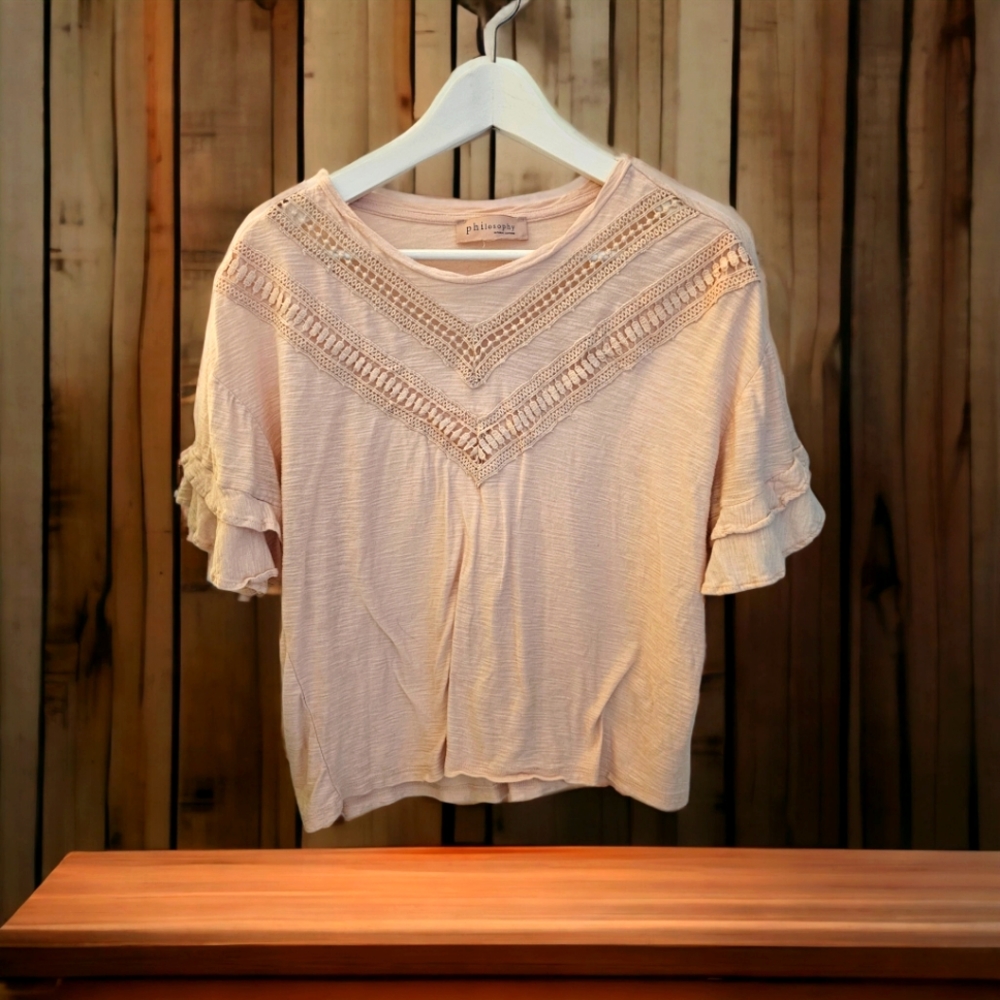 Light pink bohemian t-shirt